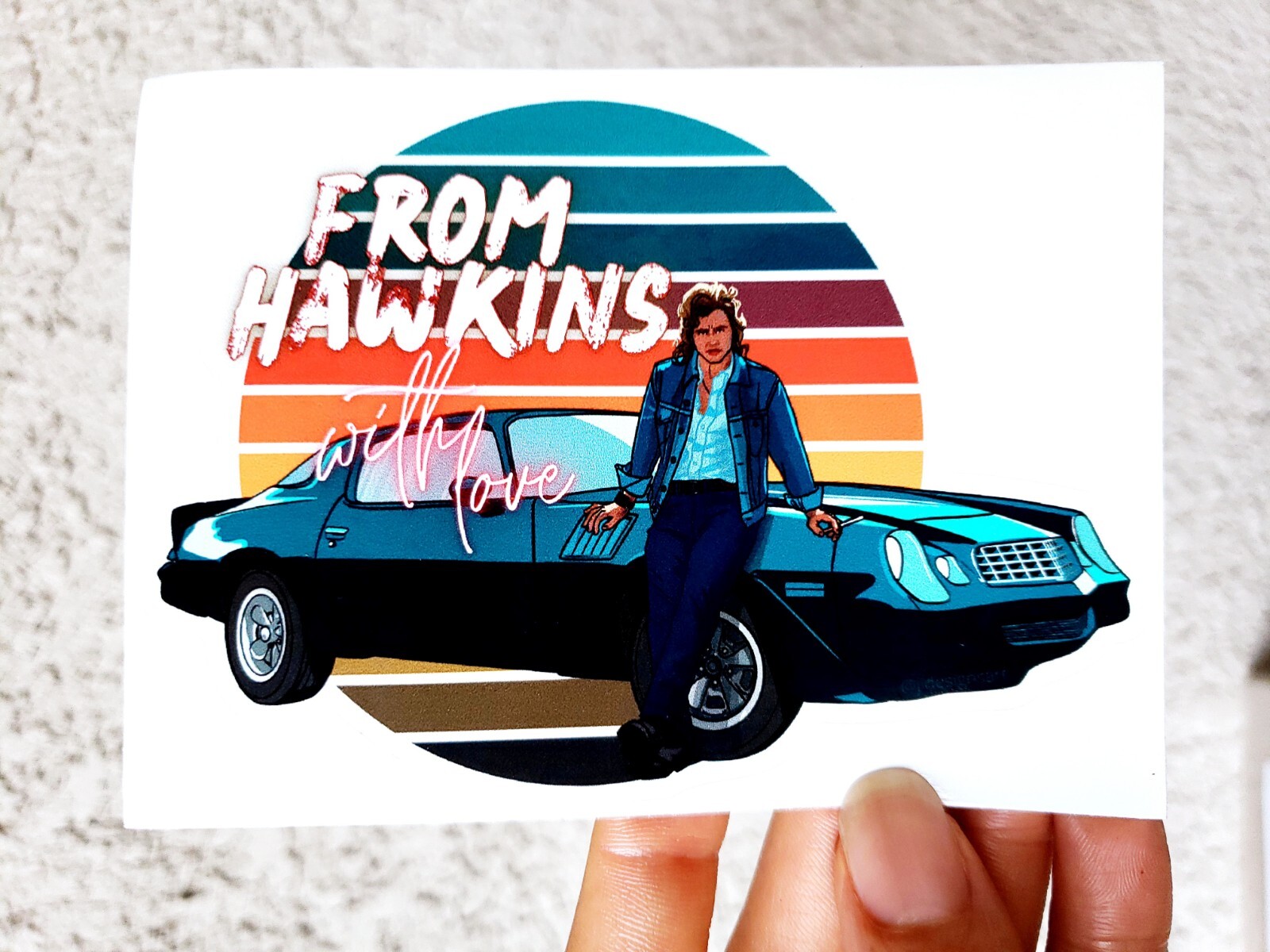 From Hawkins with Love – Billy WEATHERPROOF Sticker