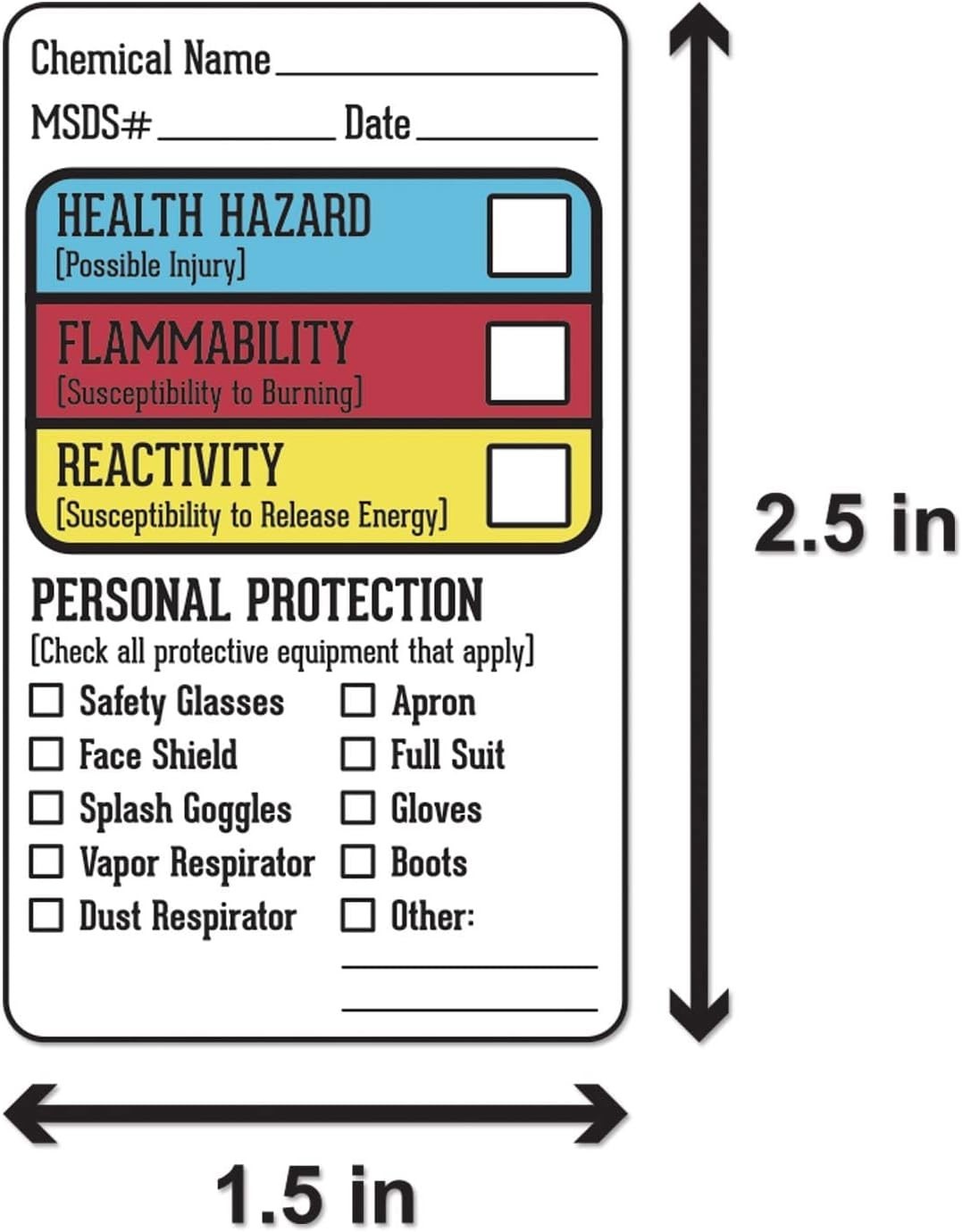 Chemical Identifying Stickers 300ct x 2