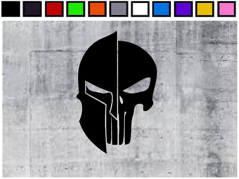 Punisher With Helmet LOGO Vinyl Decal Emblem Side Stickers Window 4" 6" 8"