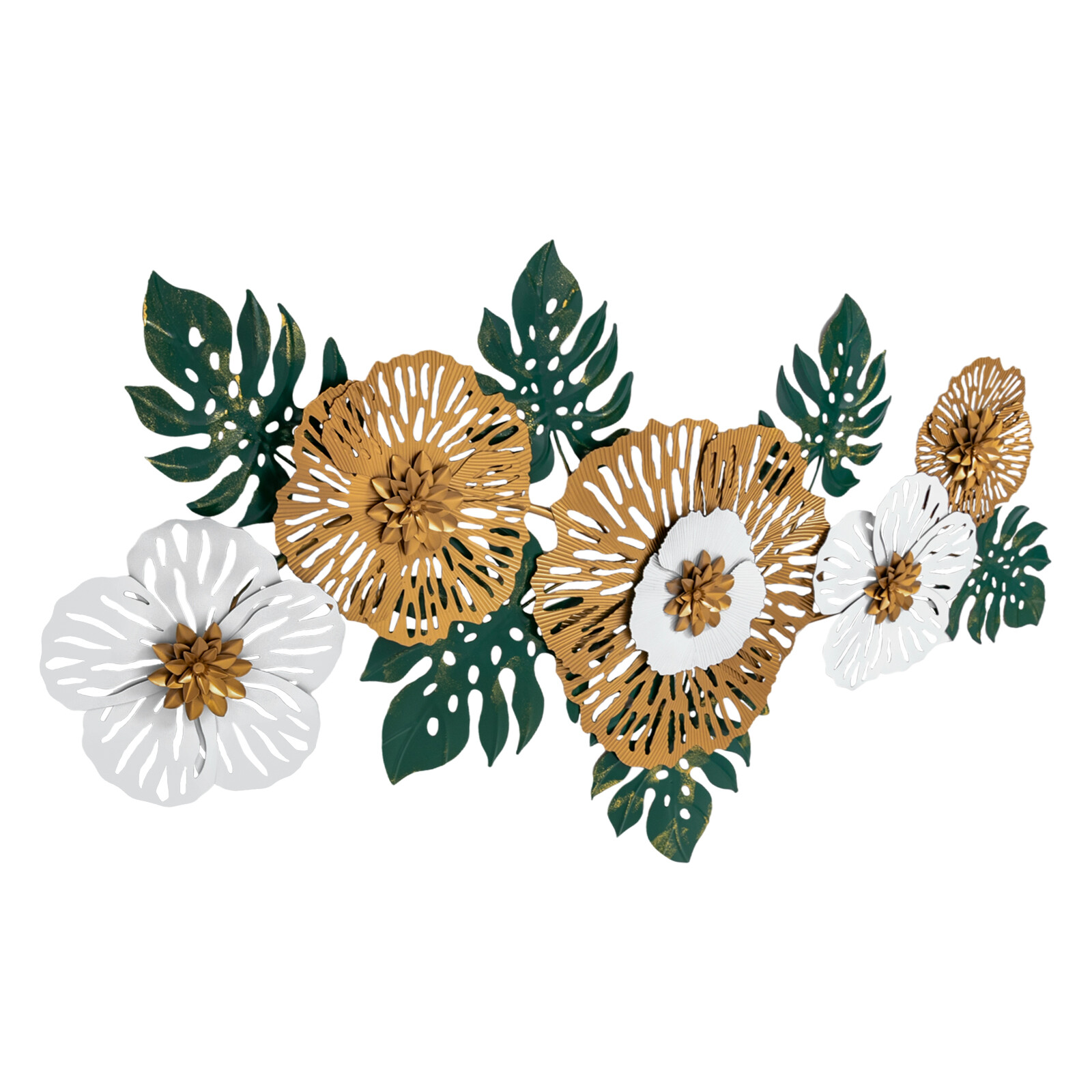 3d Flower-shaped Wall Decoration For Sofa Background Iron Hanging Decoration