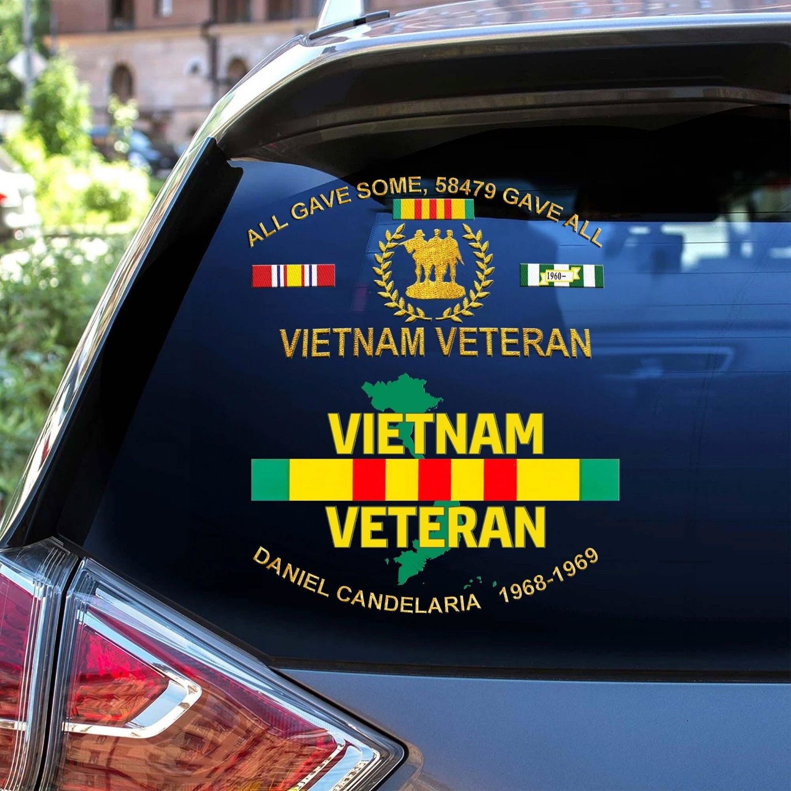 Personalized Vietnam Veteran Sticker All Gave Some Gave All Car Decal Window USA