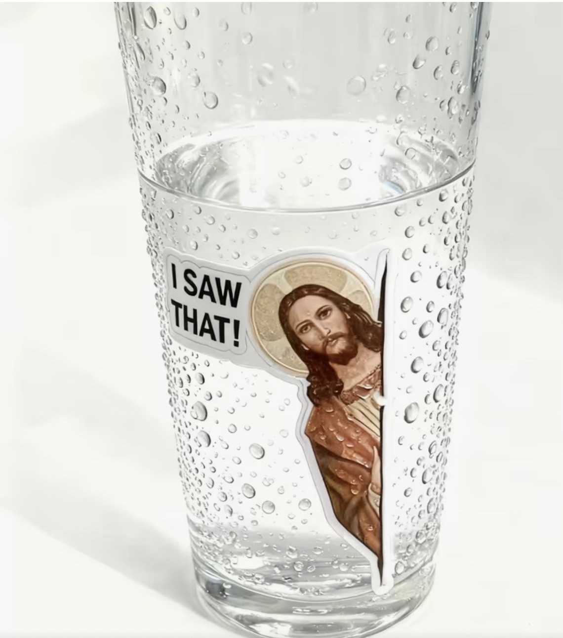 2 PACK – I SAW THAT Jesus God Funny Prank Humor 2.5” Decal Sticker Set Lot