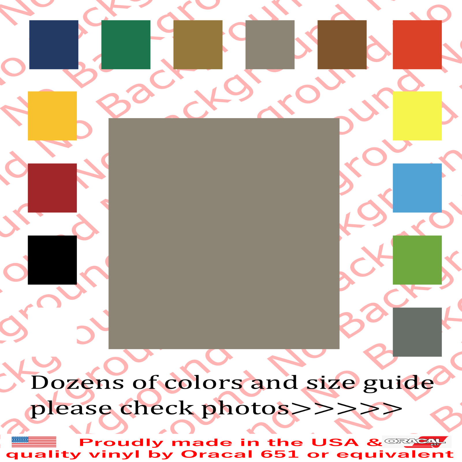 Square Shape Vinyl Decal Die Cut Sticker for Background Car Fender Bumper SP019