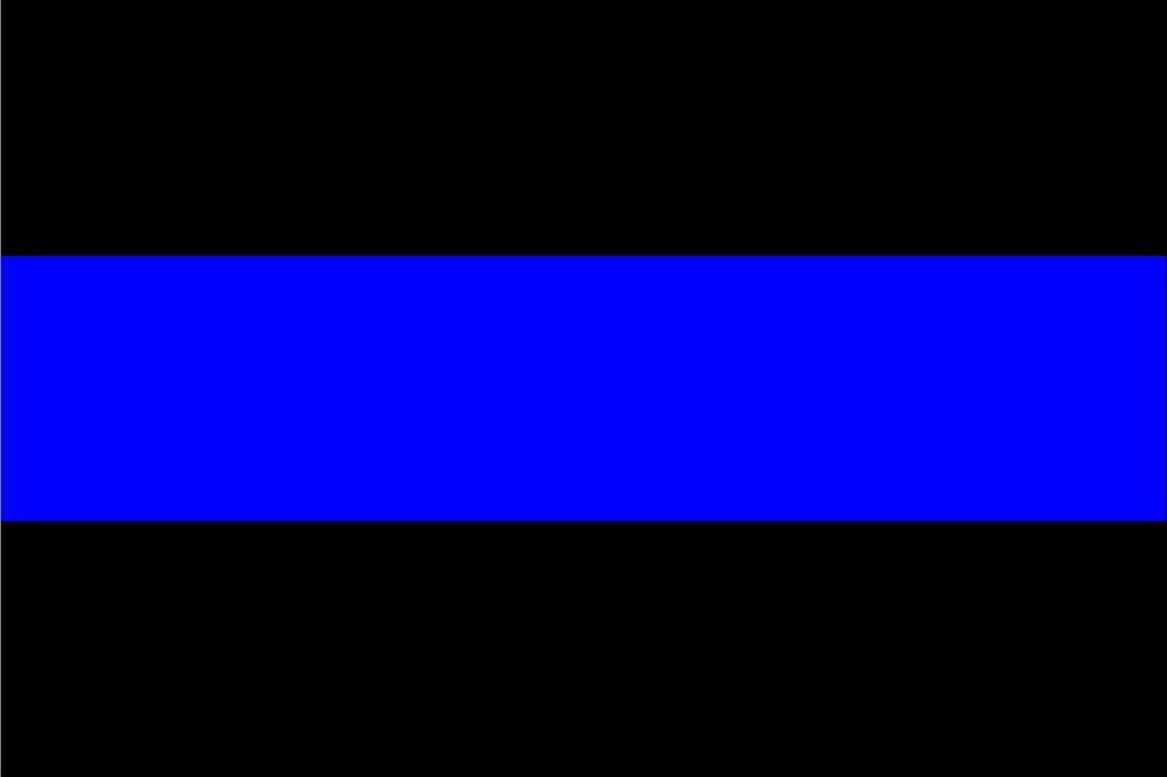 2" X 3" THIN BLUE LINE FOP POLICE SUPPORT STICKER VINYL DECAL- FREE SHIPPING