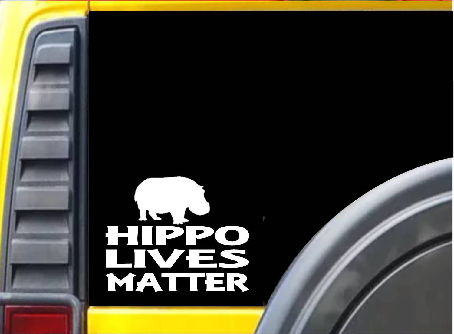 Hippo Lives Matter Sticker k154 6 inch Zoo Animal decal