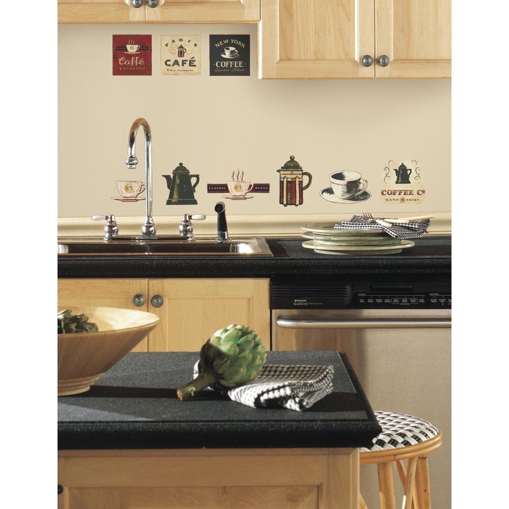 COFFEE HOUSE 31 BiG Wall Stickers Room Decor Kitchen Labels Cups Pot Sign Decals