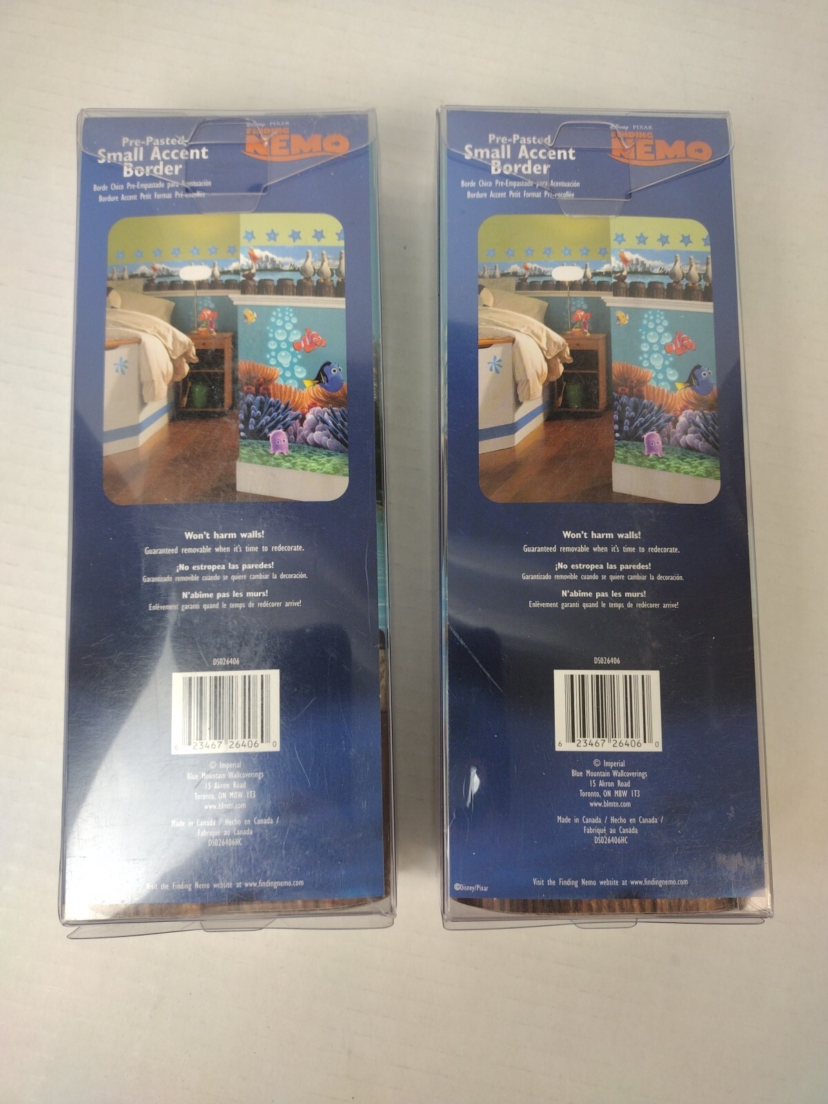 2 Pack Finding Nemo VTG Self-Stick Wall Border 9" x 15' Nursery Kids Room- NEW