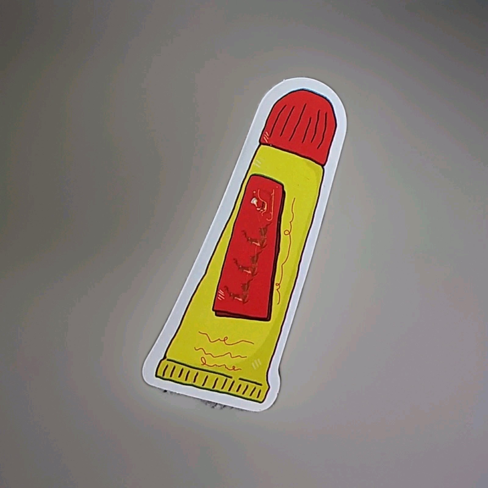 Lip Balm Sticker Red And Yellow