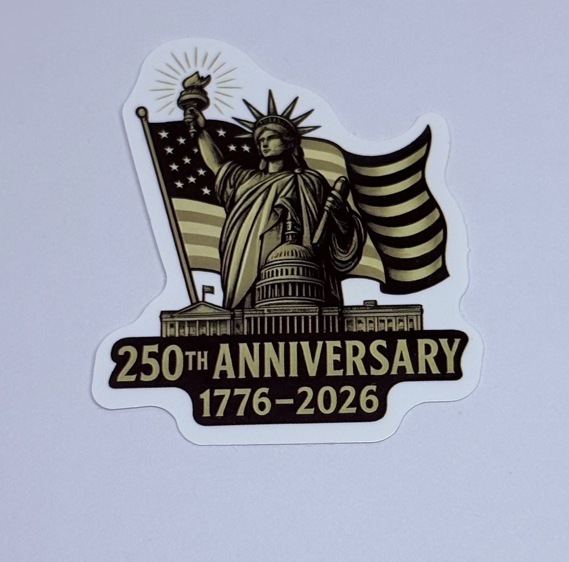 Statue Of Liberty Sticker USA 250th Anniversary Art Decal Vinyl Journal Tc9