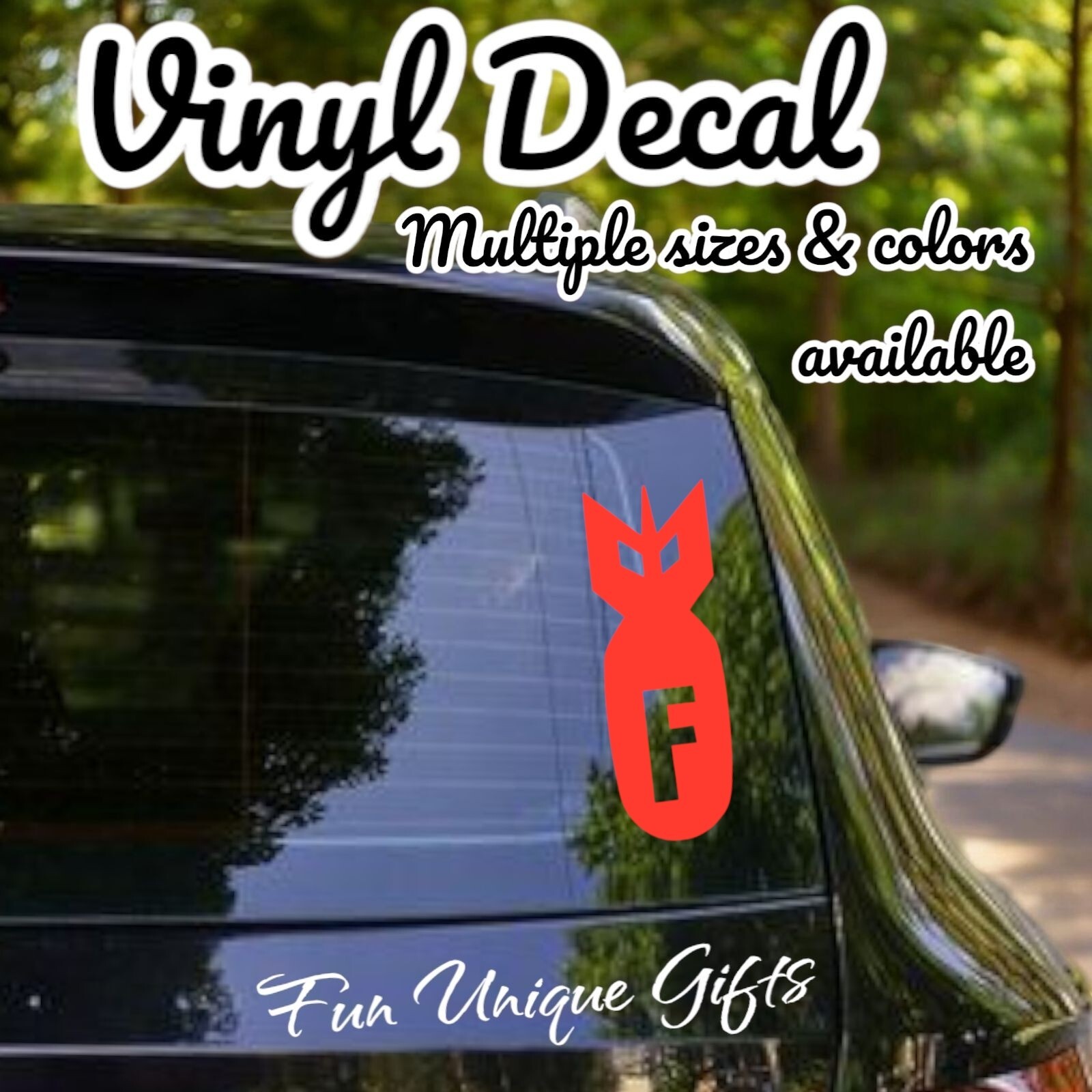 F Bomb Vinyl Decal Sticker -Multiple Colors & Sizes- FREE SHIPPING