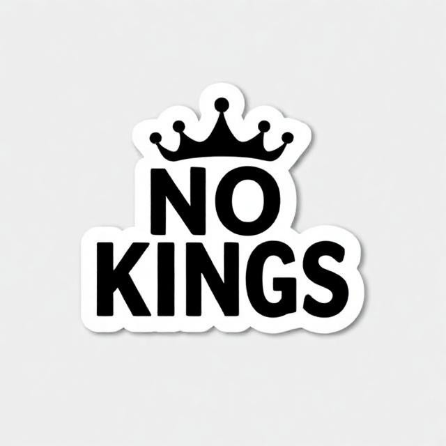 Anti Trump Sticker No Kings Tyrant Political Humor 45–47