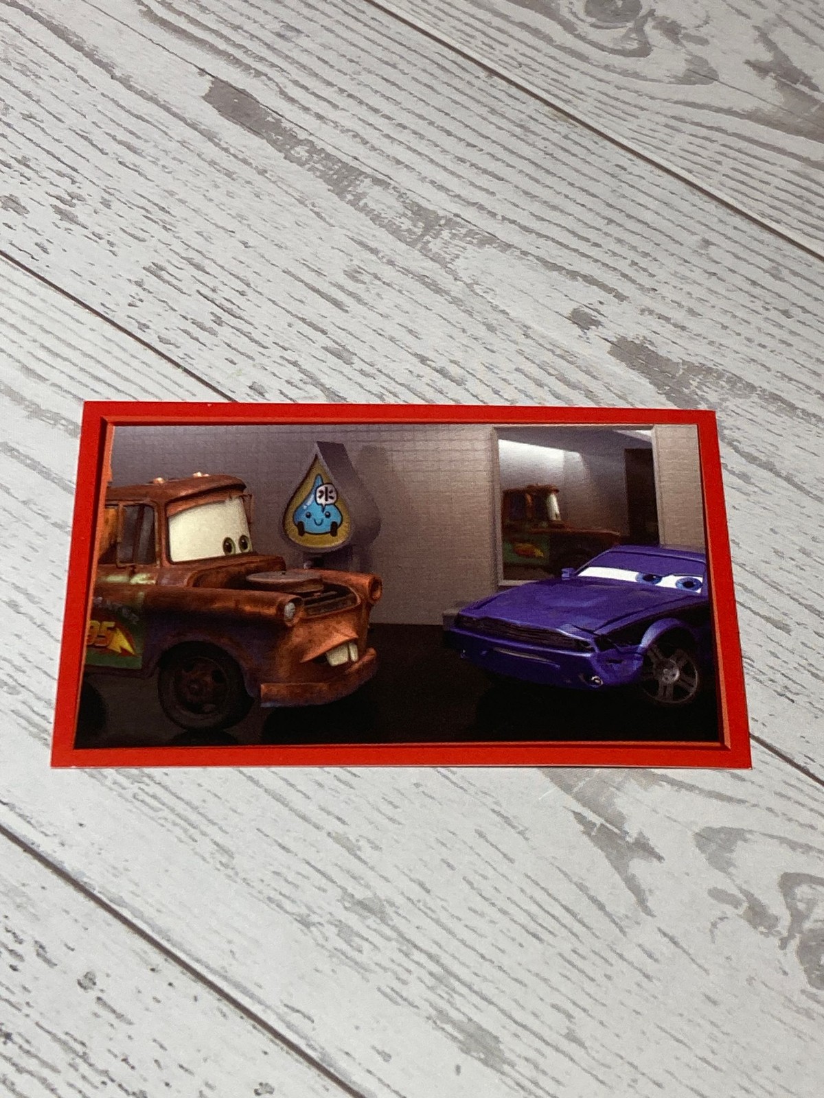 Panini Cars 2 Movie Sticker Card #34 Disney Pixar 2011 Mater Rod Torque Redline