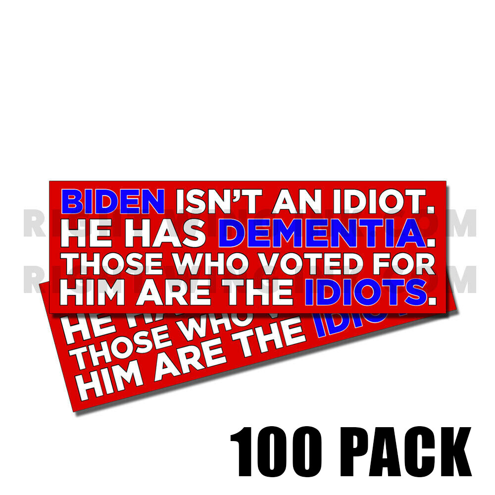 Biden Has Dementia Voters Idiots Stickers Biden 10 Pack of Decals 3 INCH – MINI