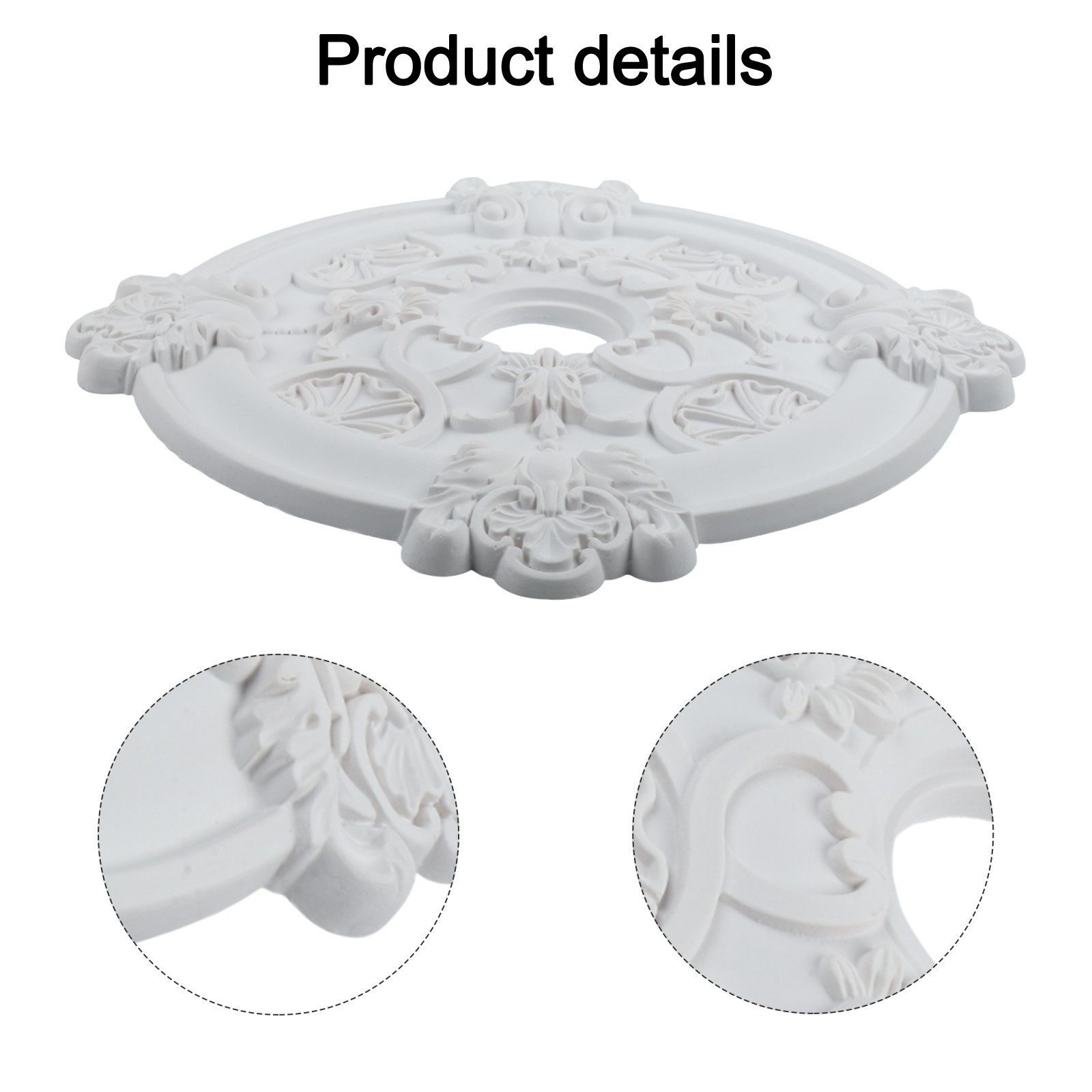 Lightweight Circular PU Lamp Base Secure Attachment for Your Ceiling Lighting