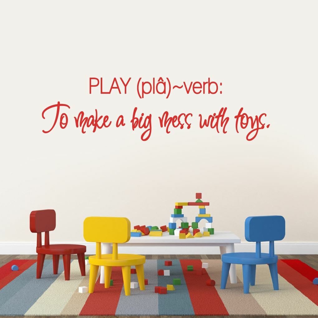 Play Wall Decal – Kids, Nursery, Playroom, Classroom, Wall Sticker, Wall Art