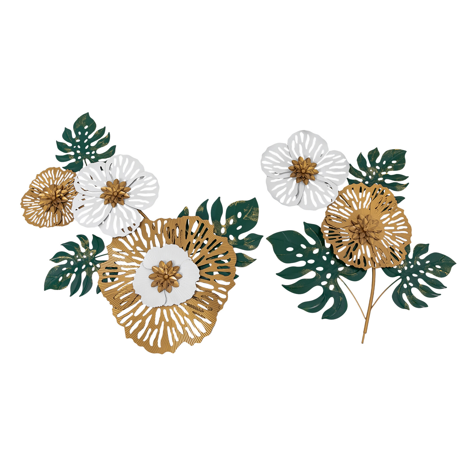 3d Flower-shaped Wall Decoration For Sofa Background Iron Hanging Decoration