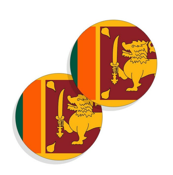 Sri Lanka Flag Stickers Flag Decals Vinyl Round Set of 4 South Sri Lanka Flags