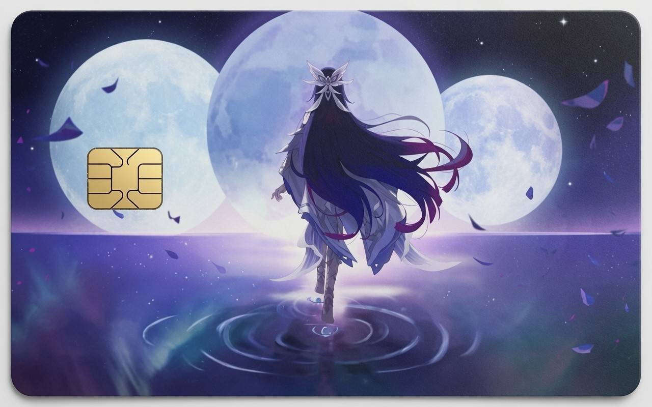 Columbina Triple Moon Genshin Impact Debit Card Credit Card Skin Sticker