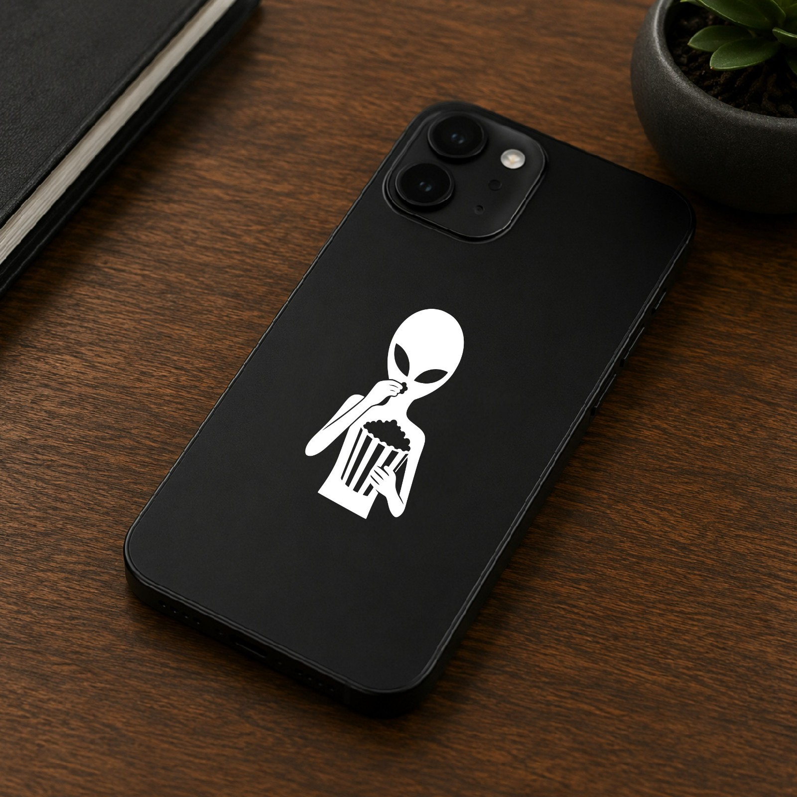 Alien Cinema Vinyl Decal Sticker – UFO – UAP – Extraterrestrial Sci‑Fi Car Truck
