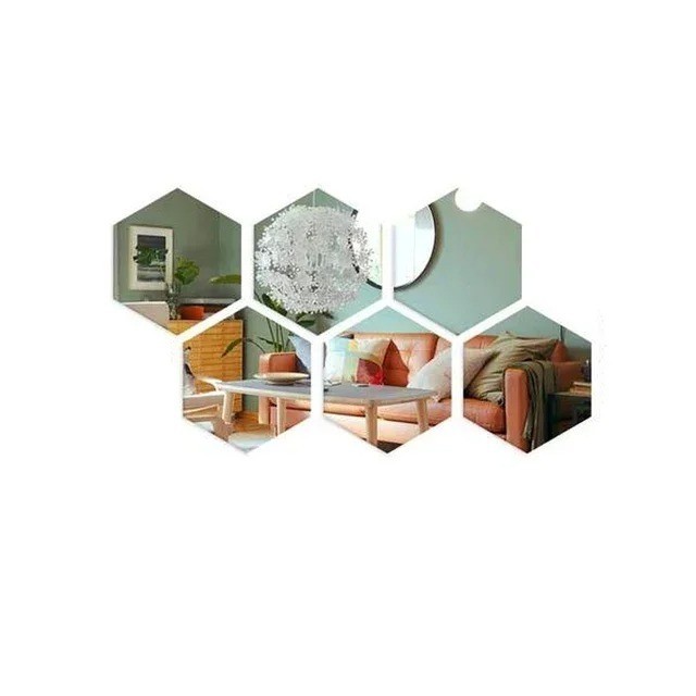 Hexagon Acrylic 3D Mirror Wall Stickers DIY Self-Adhesive Home Decor