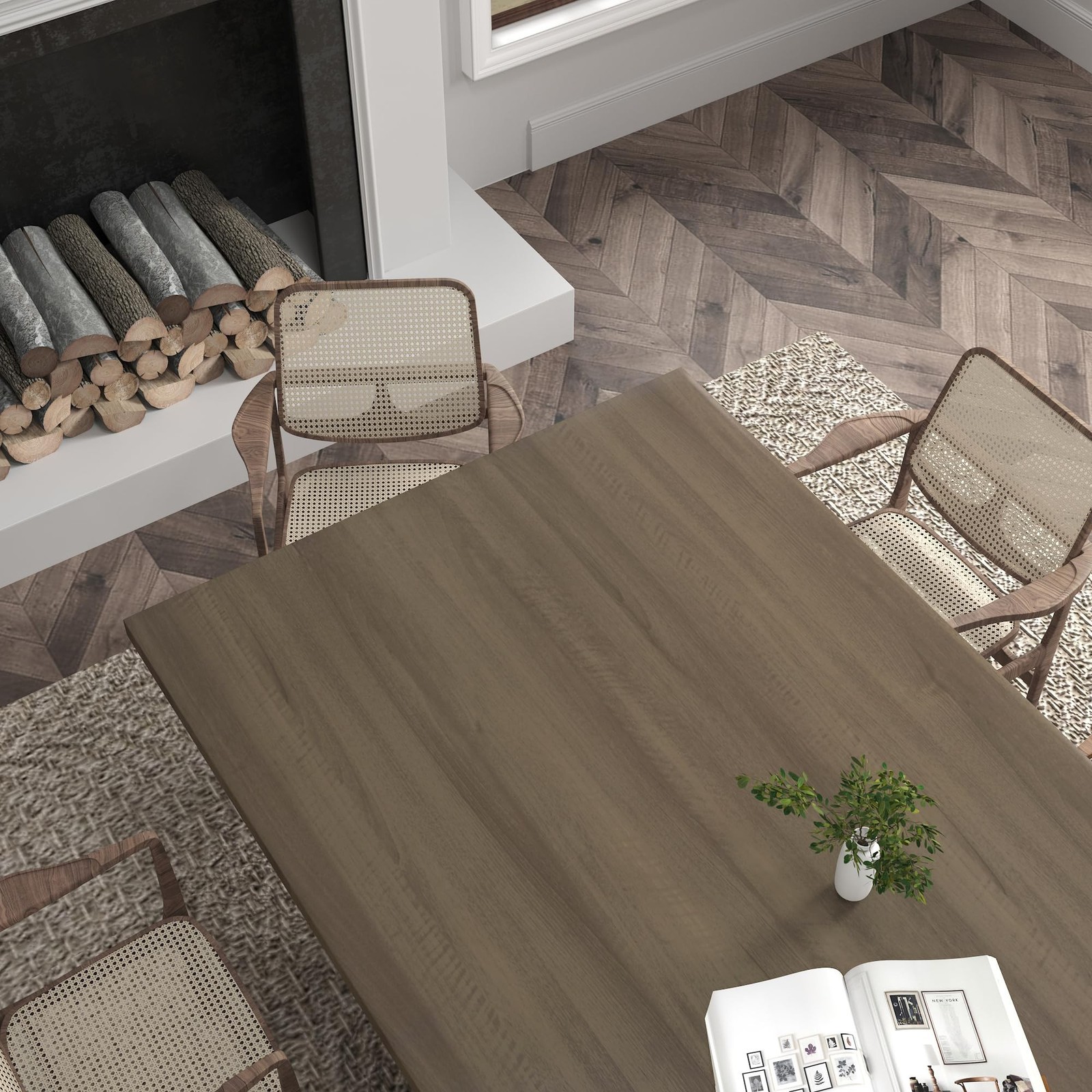 Dark Grey Wood Contact Paper for Cabinet Taupe Walnut Textured Peel and Stick…