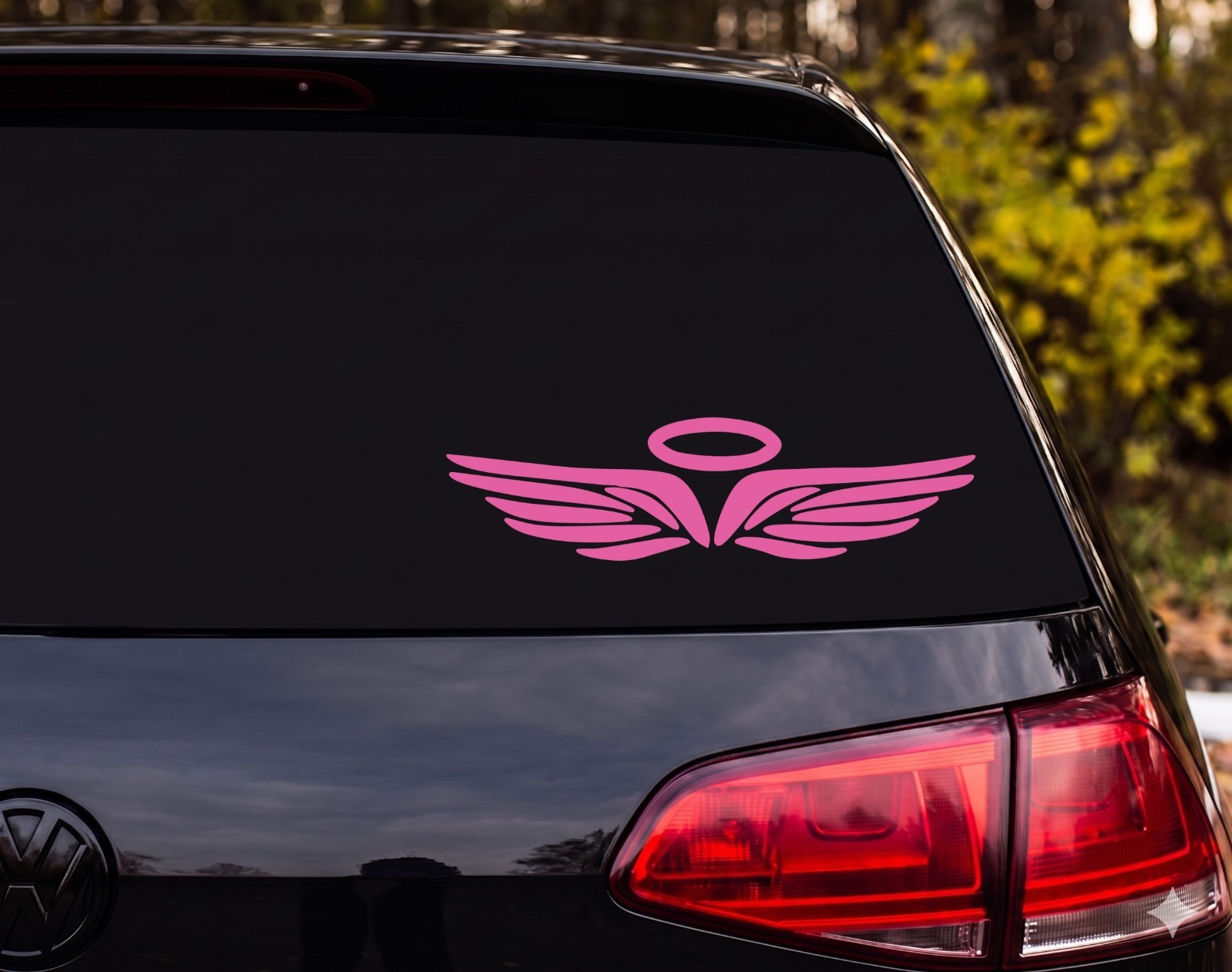 Angel Wings Halo Die Cut Vinyl Decal Custom Car Laptop | Memorial Gift