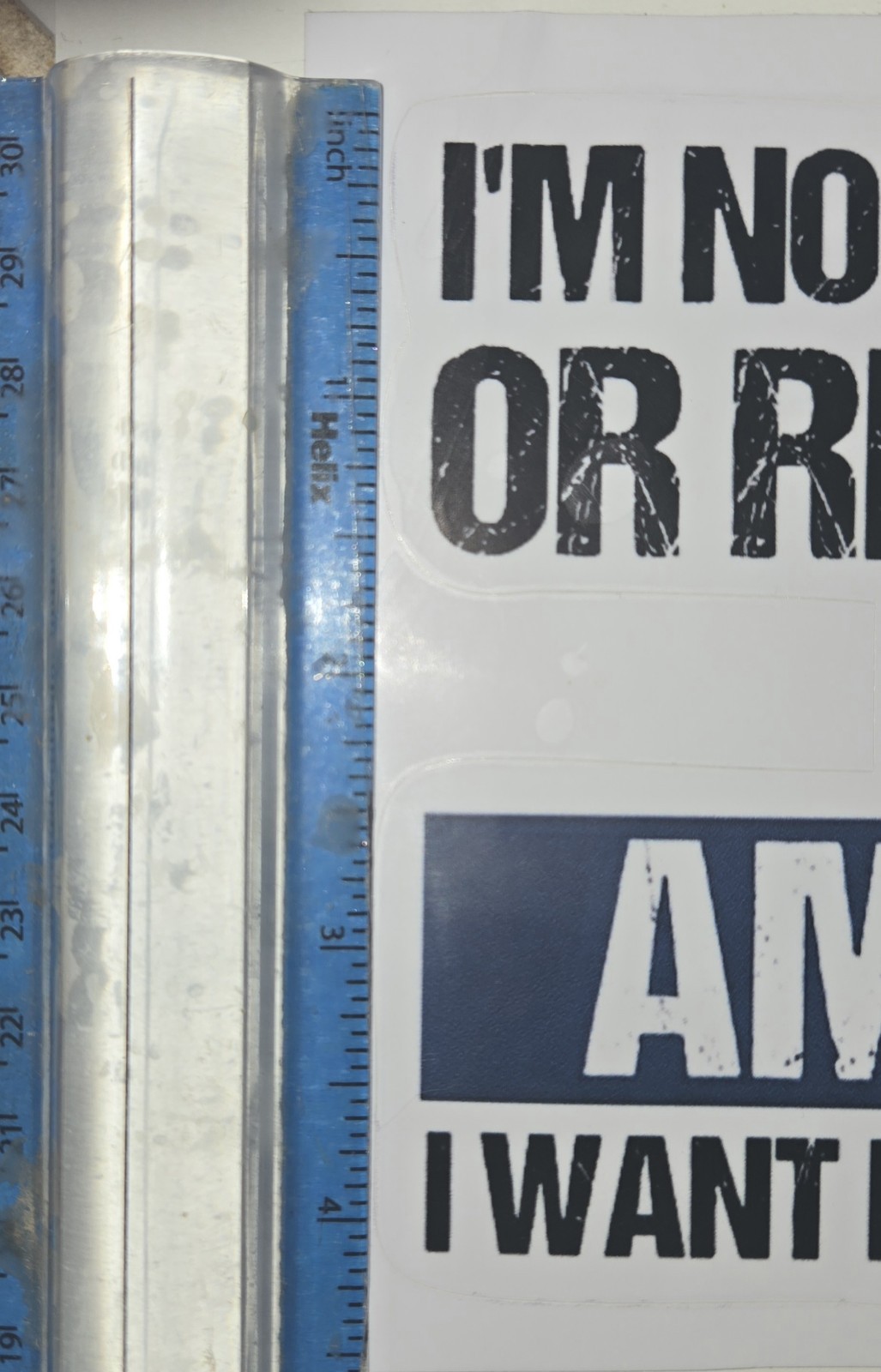 I'm an American – I want my country back. 4 x 6 inch vinyl sticker/car decal.