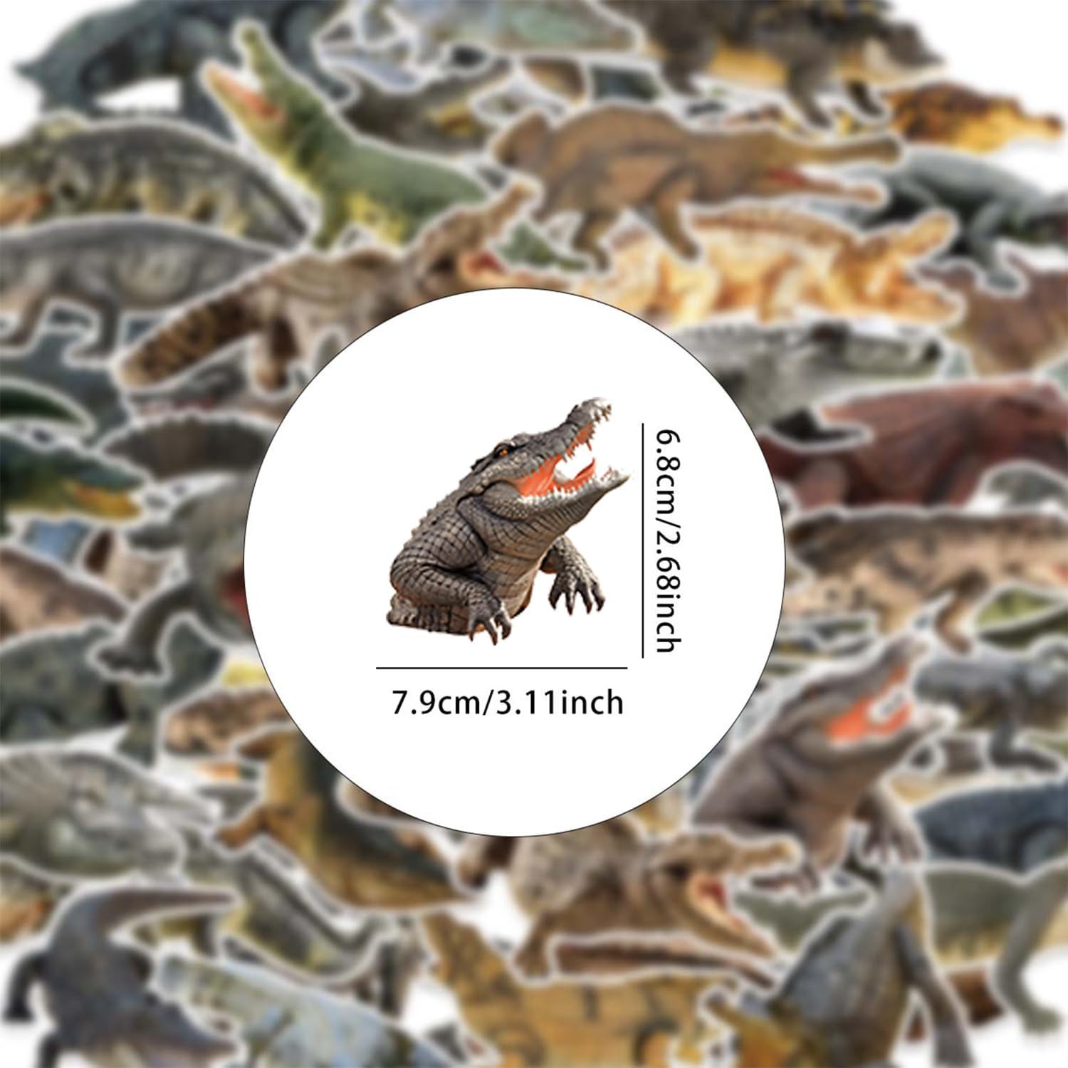 Alligator Stickers, 50PCS Realistic Animal Decor for Party Favors and School Pri