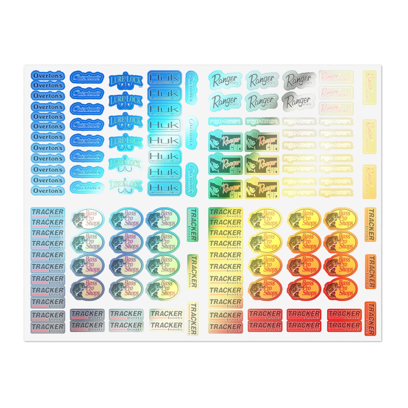 Bass Pro, Tracker, Ranger – Lures & Fishing – Sticker Decal Variety Pack