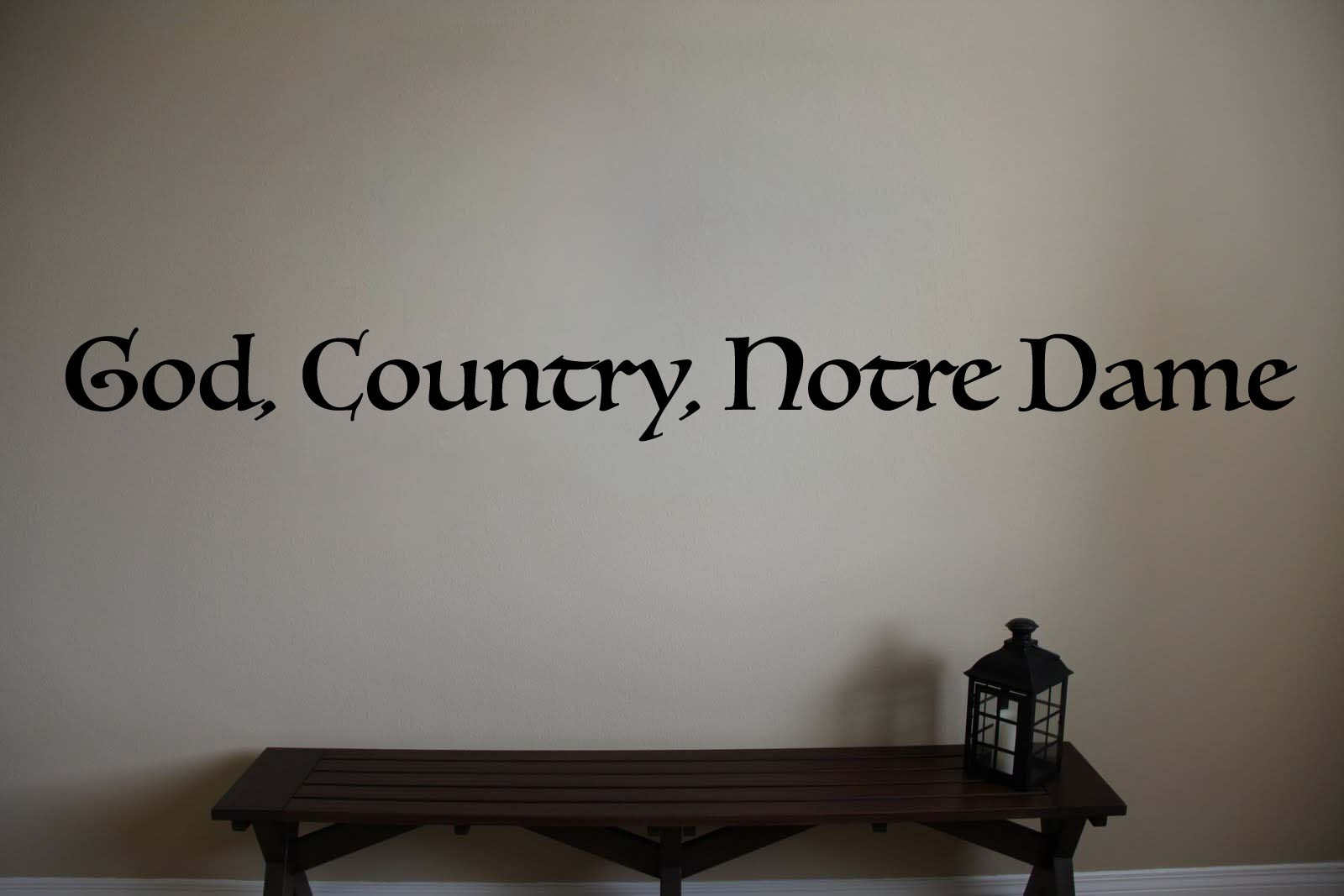 God Country Notre Dame Football Quote Vinyl Sticker Decal Lot 10.5"w ea (Qty 2)