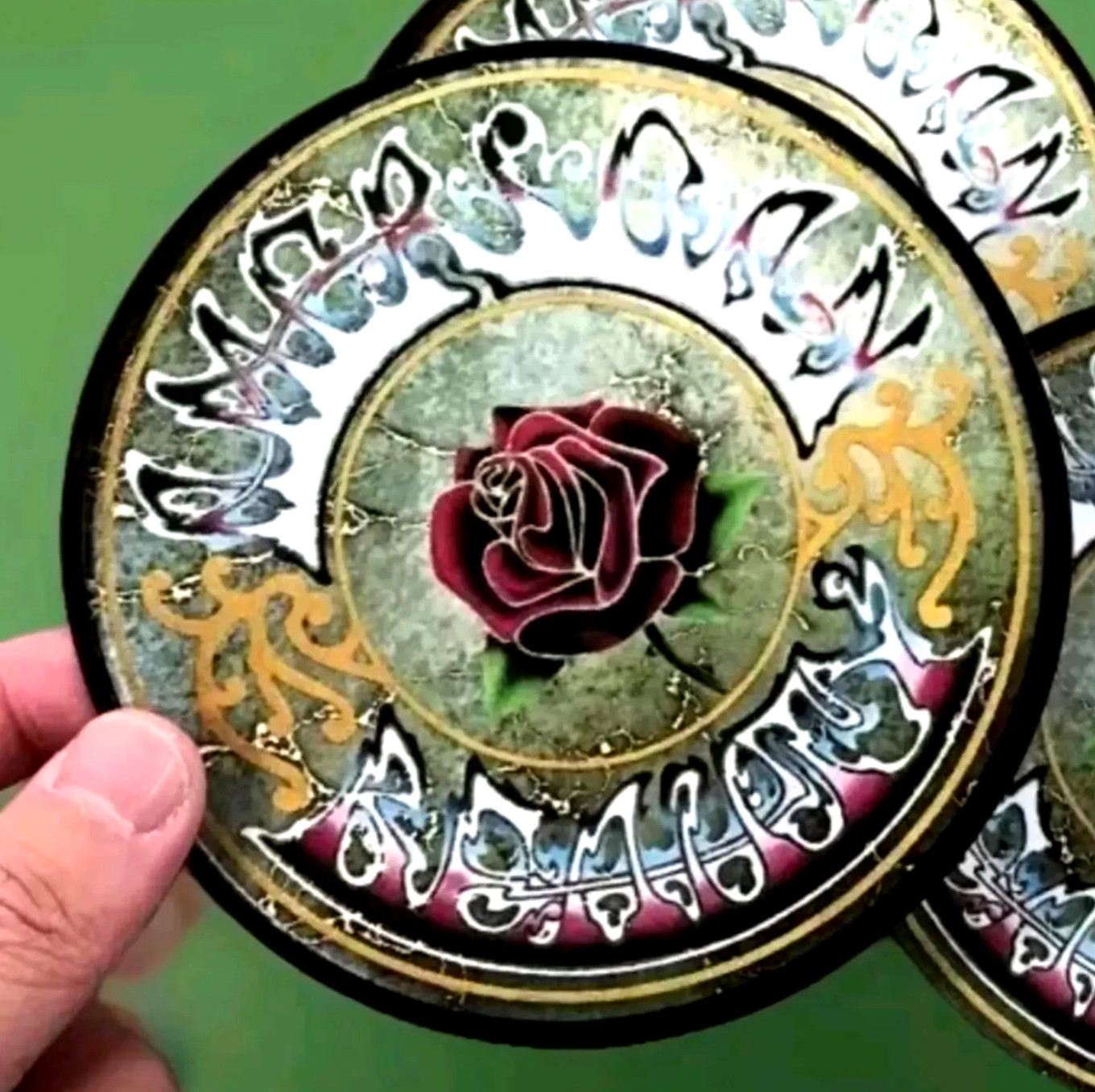 ⚡️GRATEFUL DEAD American Beauty Sticker *NEW* Measures 5" Round ⚡️