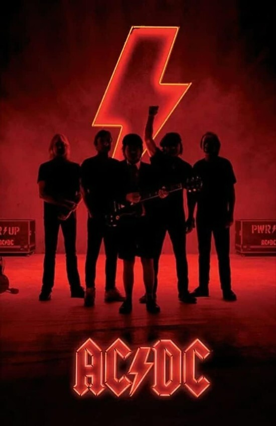 AC/DC Music Wall Vinyl Decal Rock N Roll Poster Removable Adhesive Backing