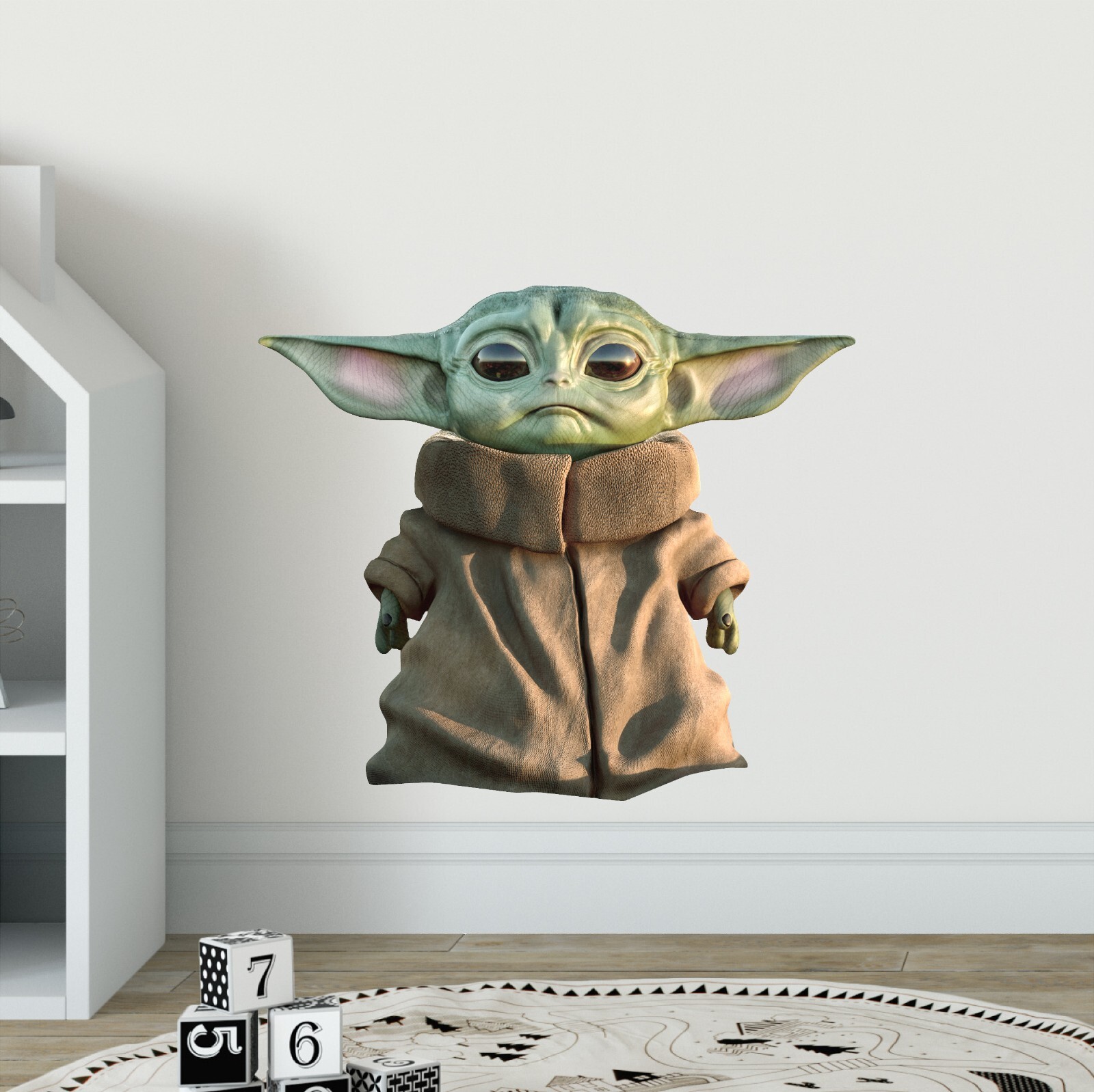 Baby Yoda Wall Decal Mandalorian Grogu Sticker For Kids Movie Room Wall Decor