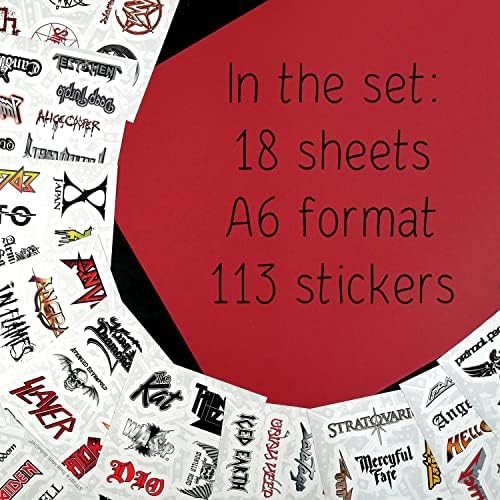 100Pcs Heavy Metal Band Stickers, Rock Stickers, Heavy Metal Gifts for Men and W