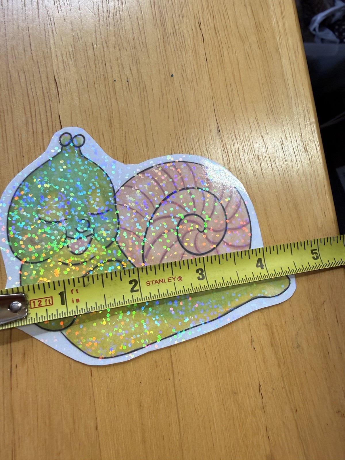 Whimsical happy snail art sticker decal 50s inspired original art