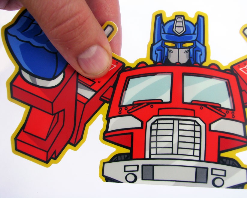 G1 Prime Transparent Toy Vinyl Sticker 80s Toy Peeking Decal for Skateboard Car