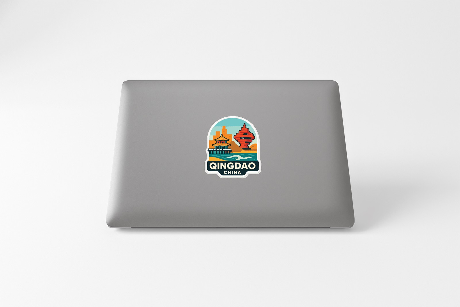 Qingdao China Sticker Decal Vinyl Die-Cut City Skyline Landmark Design