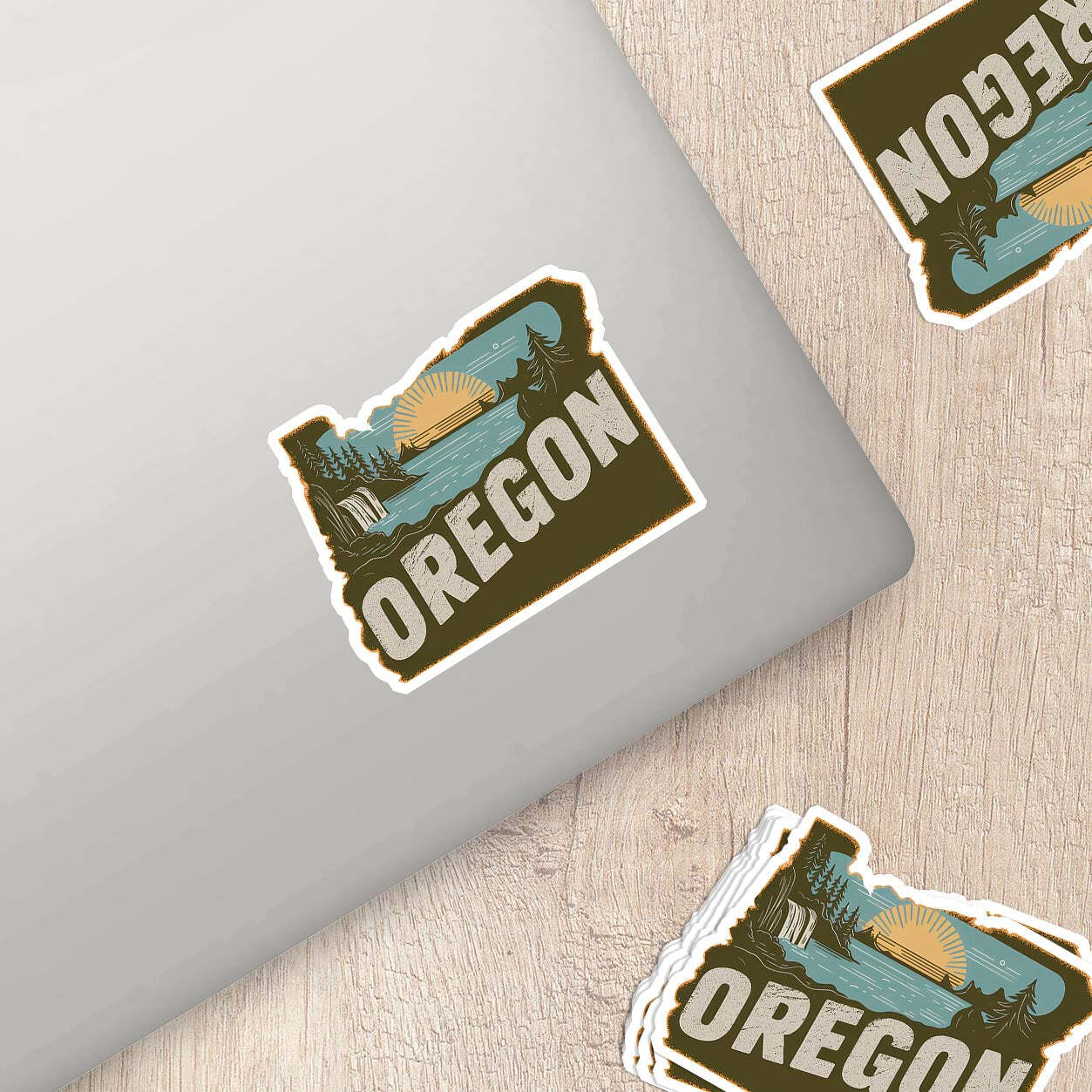 Retro Vinyl State Sticker – Oregon