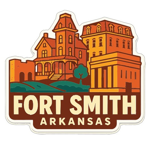 Fort Smith Arkansas Sticker Decal Vinyl Die-Cut City Skyline Landmark Design