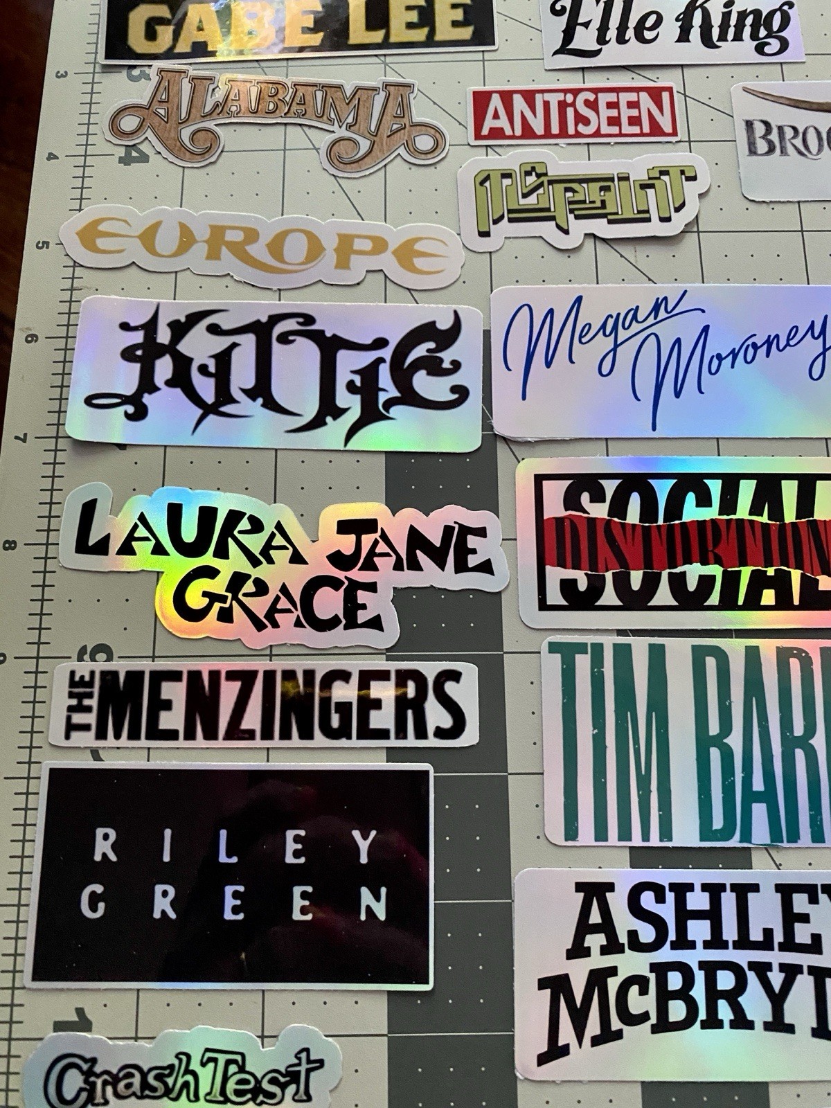 45 Rock Stickers Country R&B Pop Stickers Waterproof Holographic for Spec Order