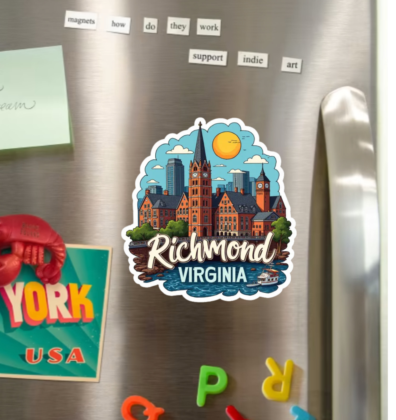 Richmond Virginia Fridge Magnet or Laptop Sticker