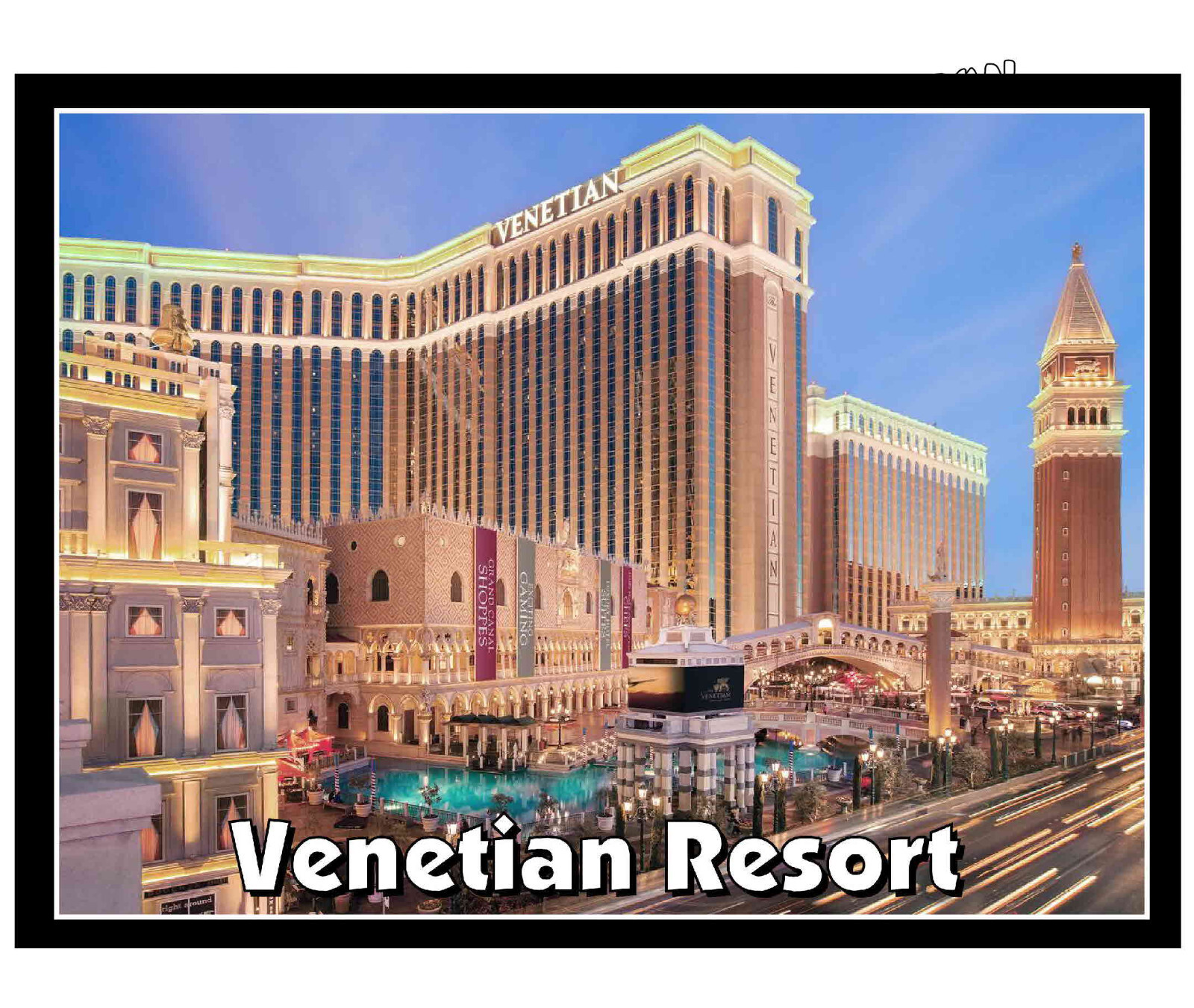 VENETIAN RESORT PHOTO FRIDGE MAGNET 4 X 3 inches TRAVEL