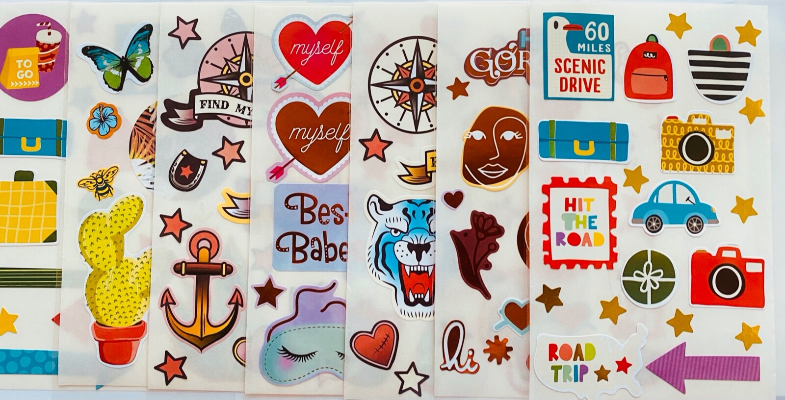 100+ Stickers Retro Crayons Crayola Colors art tools supplies collage create fun