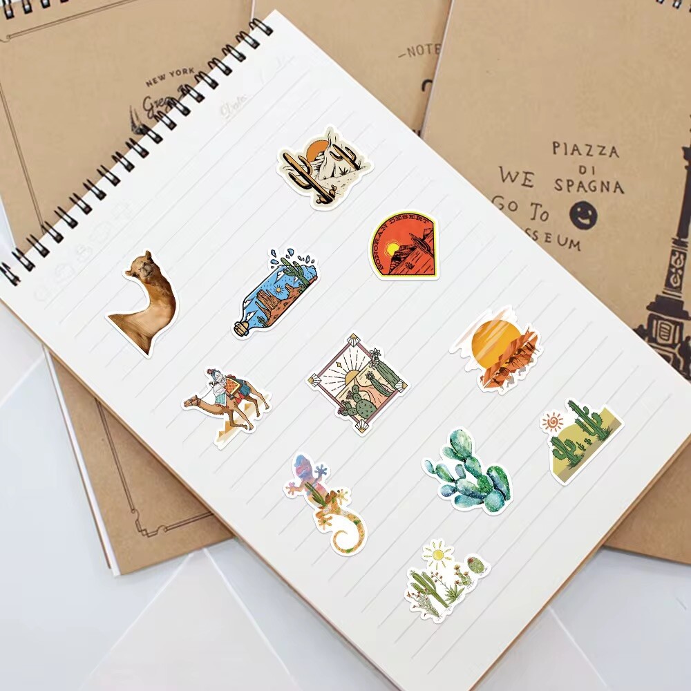 50 Pack Desert Stickers Cactus Camel Decals Laptop Hydro Yeti Car Free Shipping!