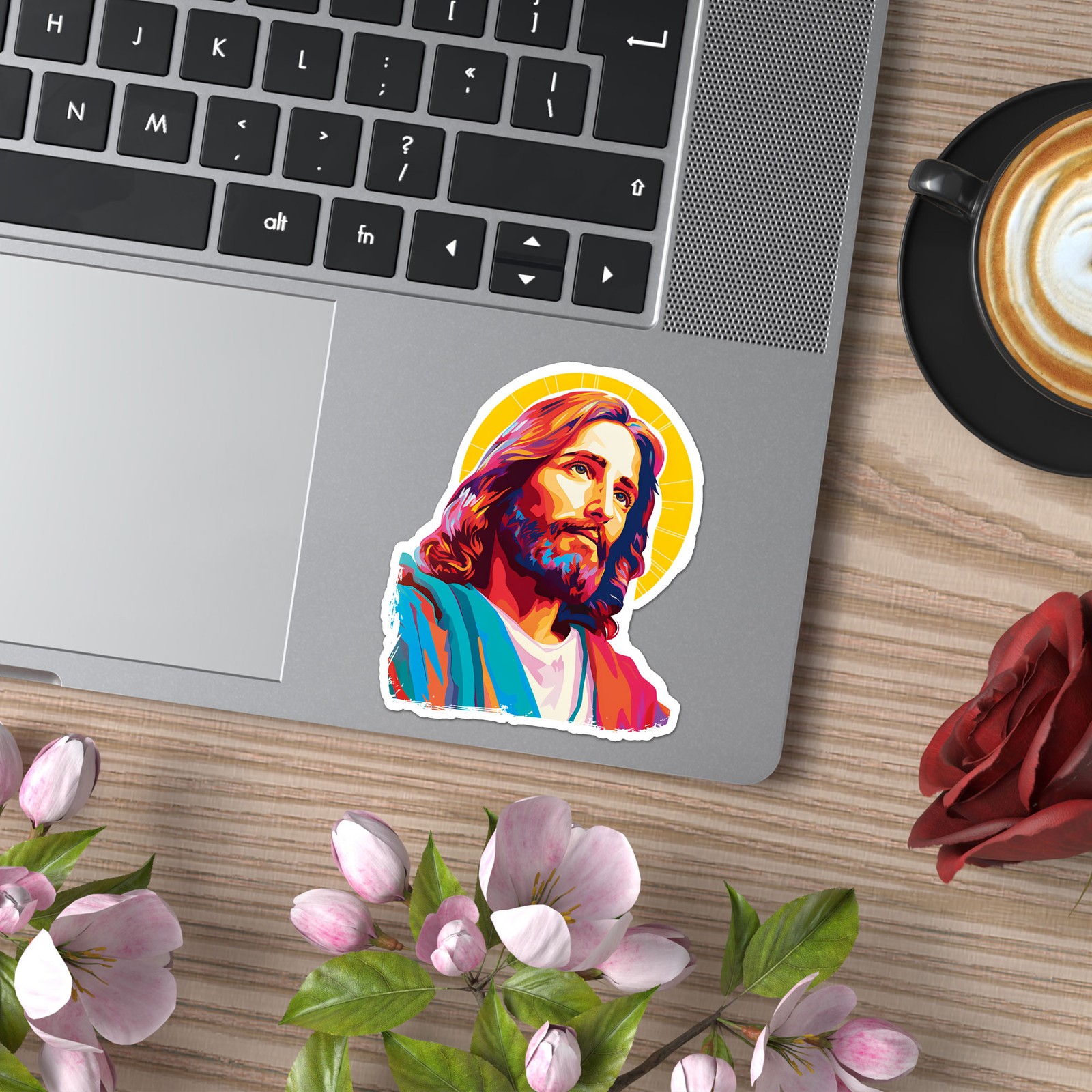 Jesus Christ Halo – Vinyl Decal Sticker – Car Window Laptop – ebn9985