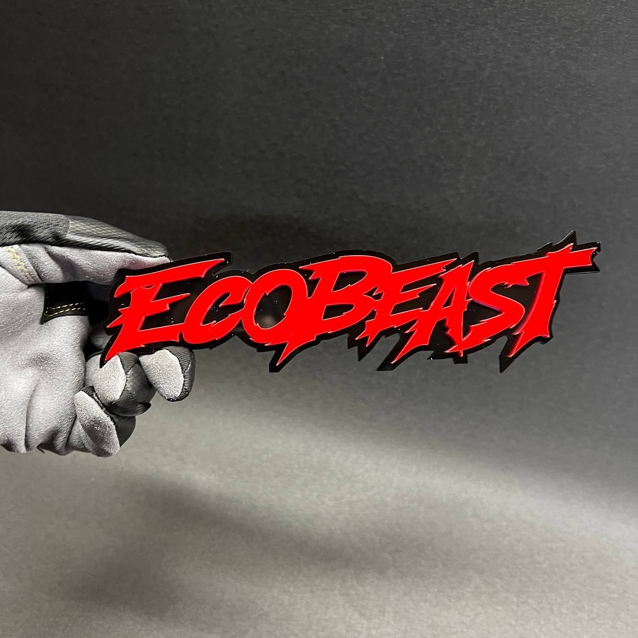 1PC ECO BEAST Custom 3D Text Car Badge Fender Emblem Tailgate Toolbox Decal