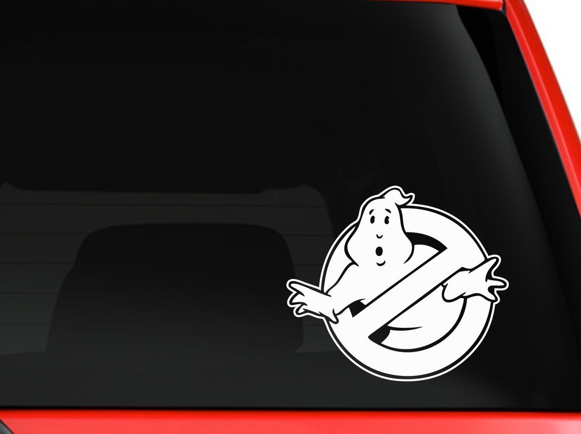 Ghostbusters logo sign on car truck SUV laptop macbook decal sticker in white
