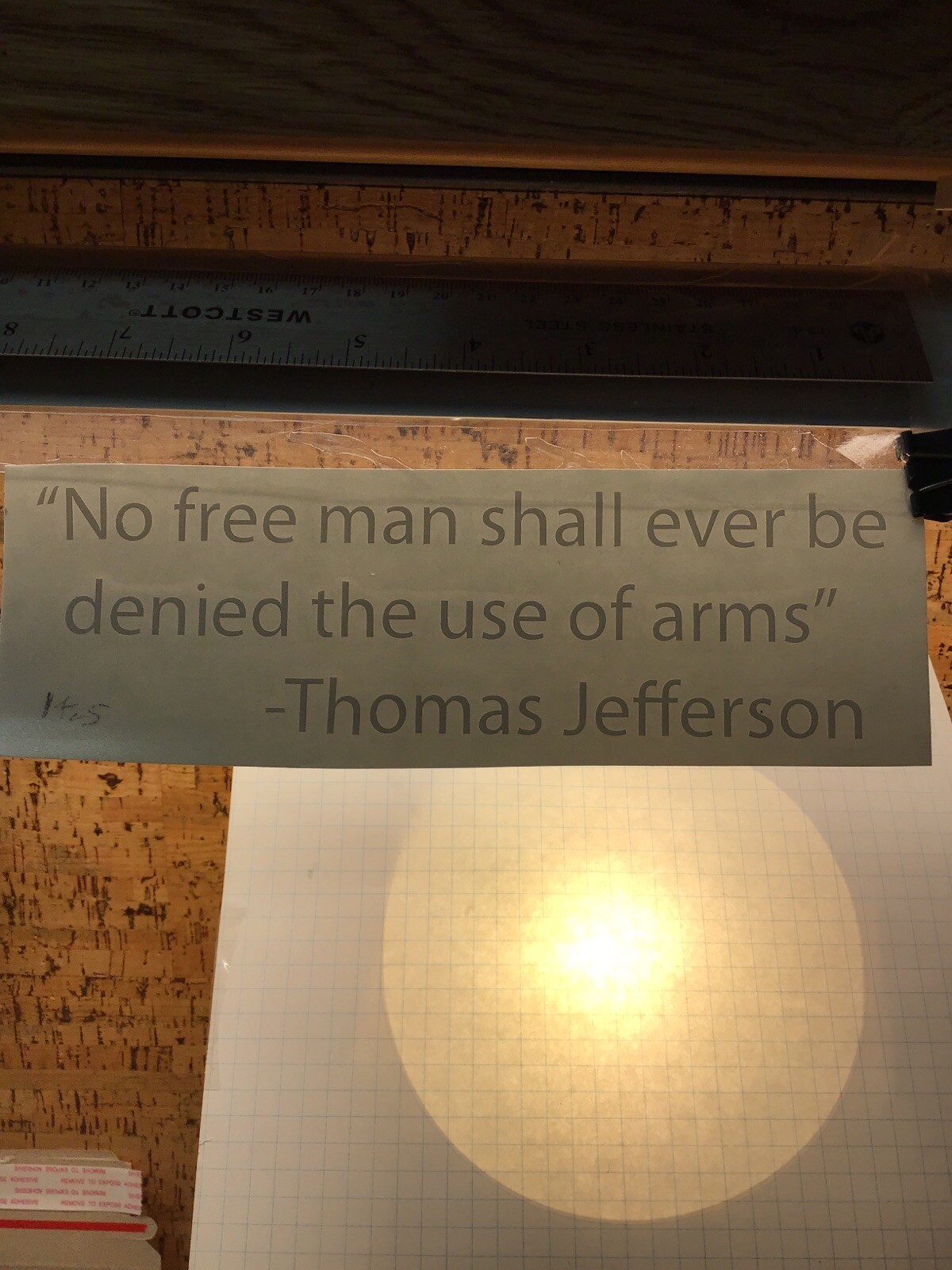 Thomas Jefferson Gun Quote NRA – WHITE – Vinyl Sticker Decal – MM4.1412