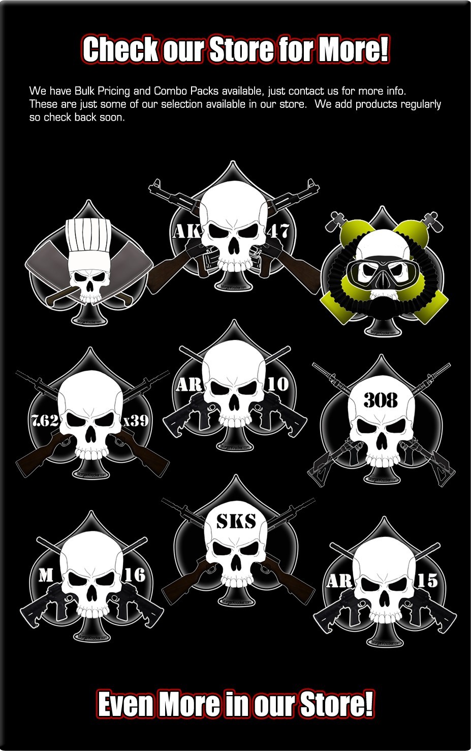 Chef Skull Decals for your favorite chef or cook – 2 Stickers 5" wide