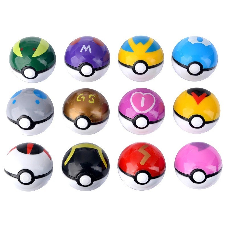 12 Pcs/Set Poke Pokeball Action Figure Poke Game Poke Ball Model Gift Toys Kids